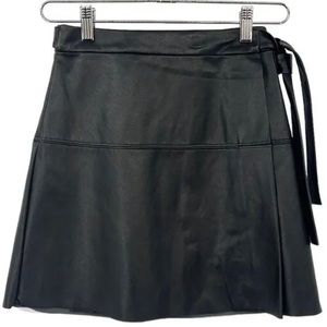 Aritzia Faux Leather Wrap Skirt